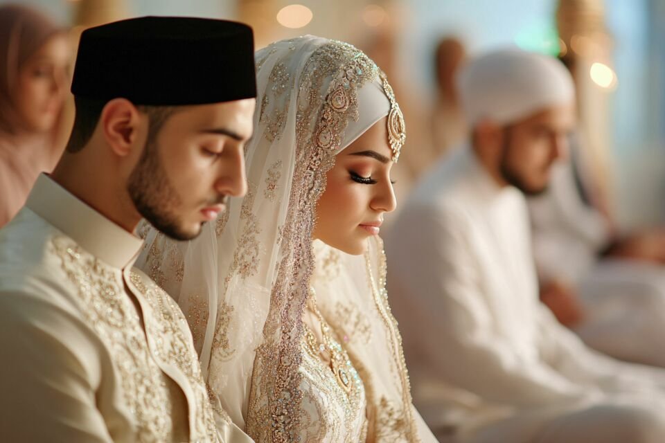 Couple musulman lors d'un nikah en France